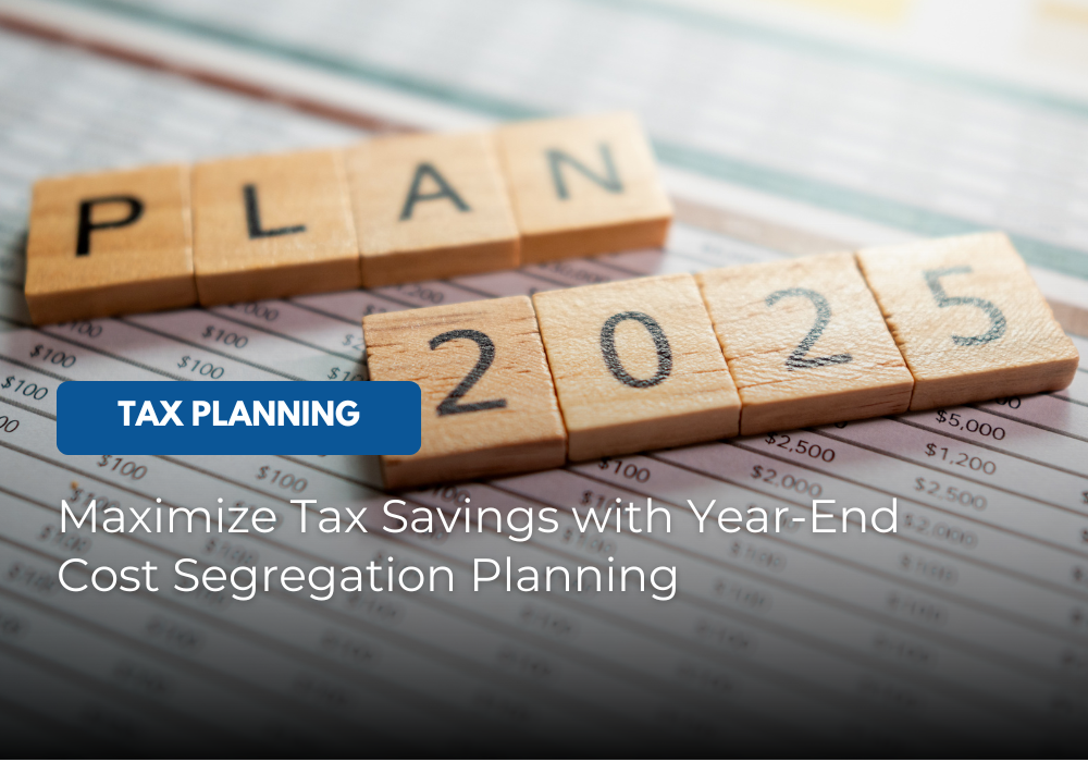 four strategies for maximizing tax savings for real estate investors and professionals during year-end planning